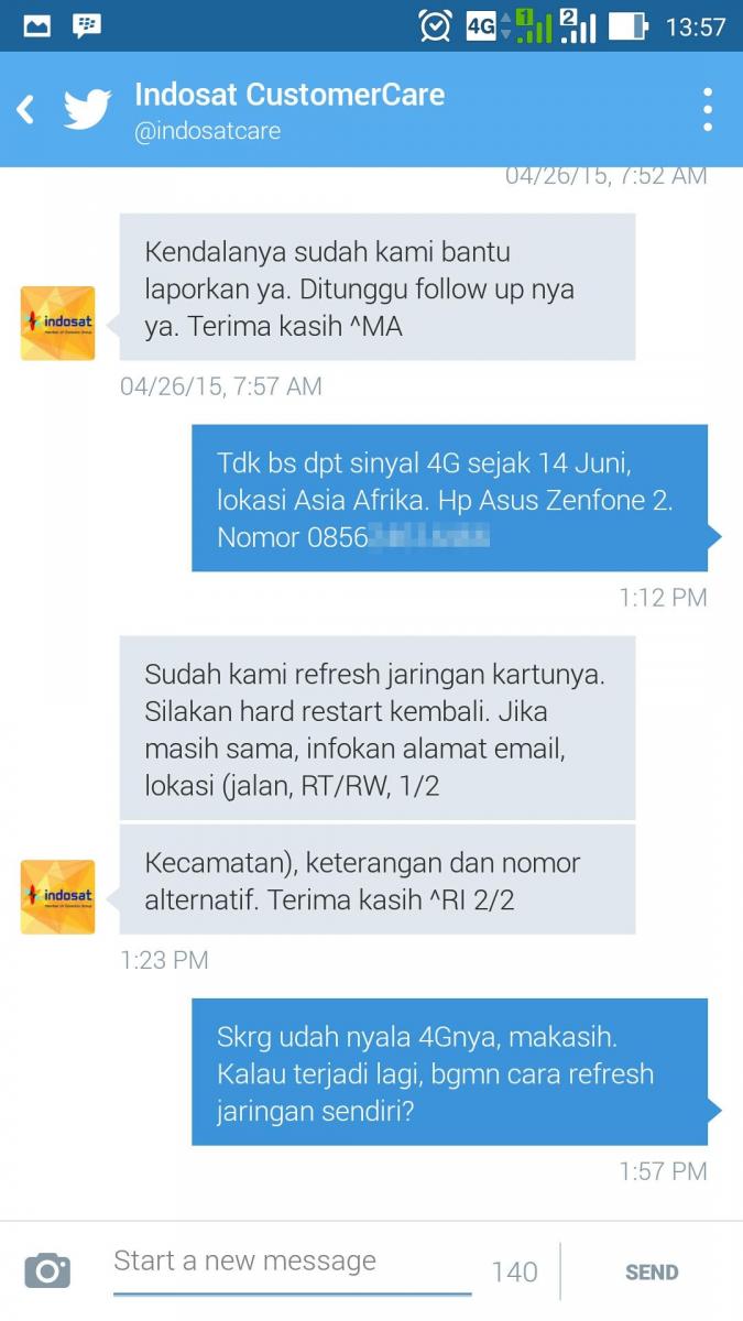 Indosat IM3 4G LTE Tidak Dapat Sinyal / Menghilang?