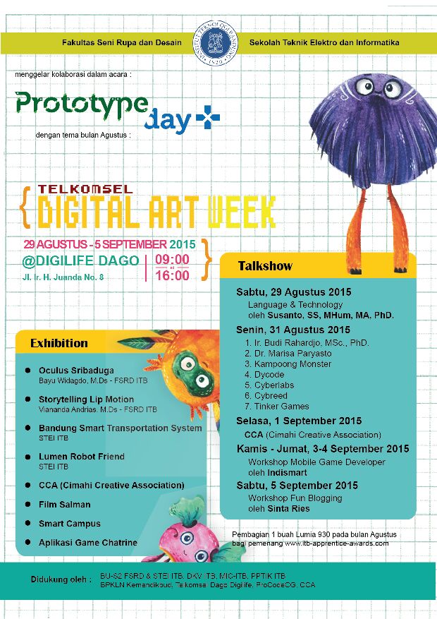 Prototype Day Agustus 2015: Telkomsel Digital Art Week